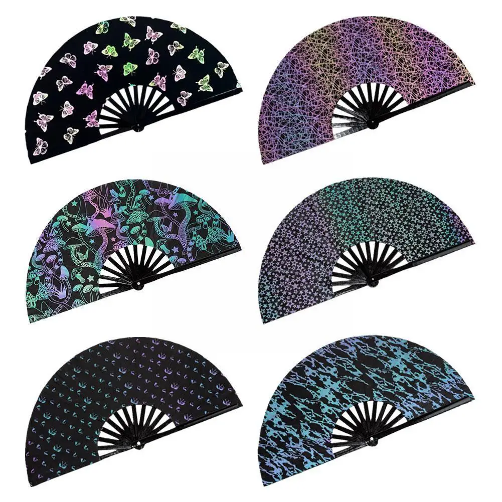

2023 Men/women Rave Chinese Folding Hand Fan Art Craft Home Decor Fan Party Fan Gift Gift Fan Dance Dance Hand Festival Wed M0r2