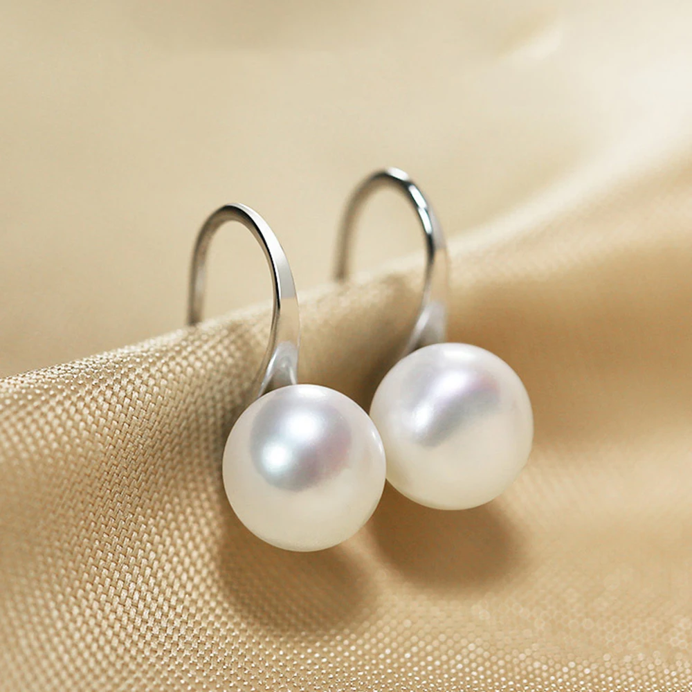 

Natural Freshwater Pearl Earrings Korean New Goddess Jewelry S925 Sterling Silver High Heel High-end Pearl Earrings