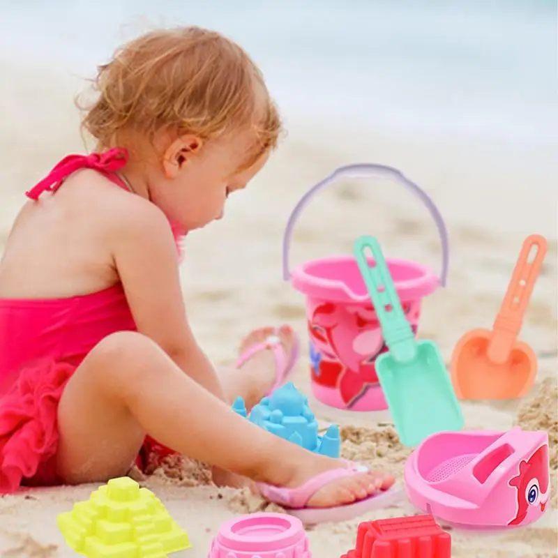 

8 шт. Летний Пляжный набор, игрушки для детей, песок, пластиковый ковш, лопаты для полива бутылок, детские пляжные игрушки для игр в воде, инструменты