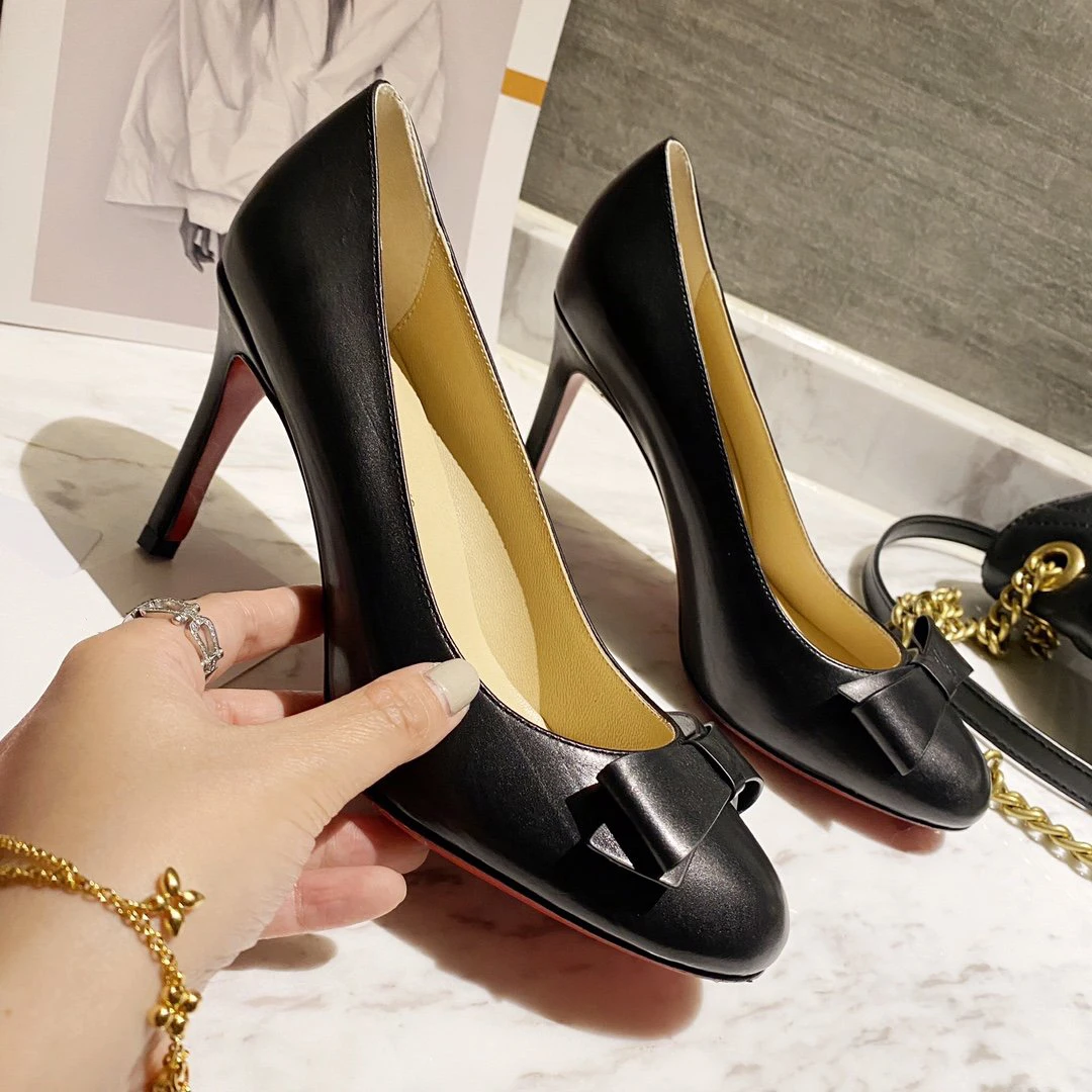 

Top Quality Womens High Heels Luxury Fashion Ladies Crystal Glisten Red Sole Shoes Classic Retro Designer 10cm High Heel 1598HJ