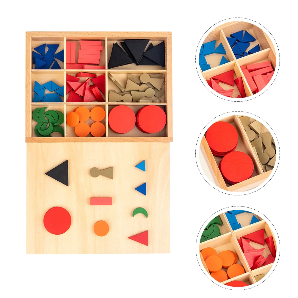 

Wooden Toys Kids Montessori Teaching Aids Cognitive Block Language Basic Symbol Jigsaw Syntax Early Tool Preschool