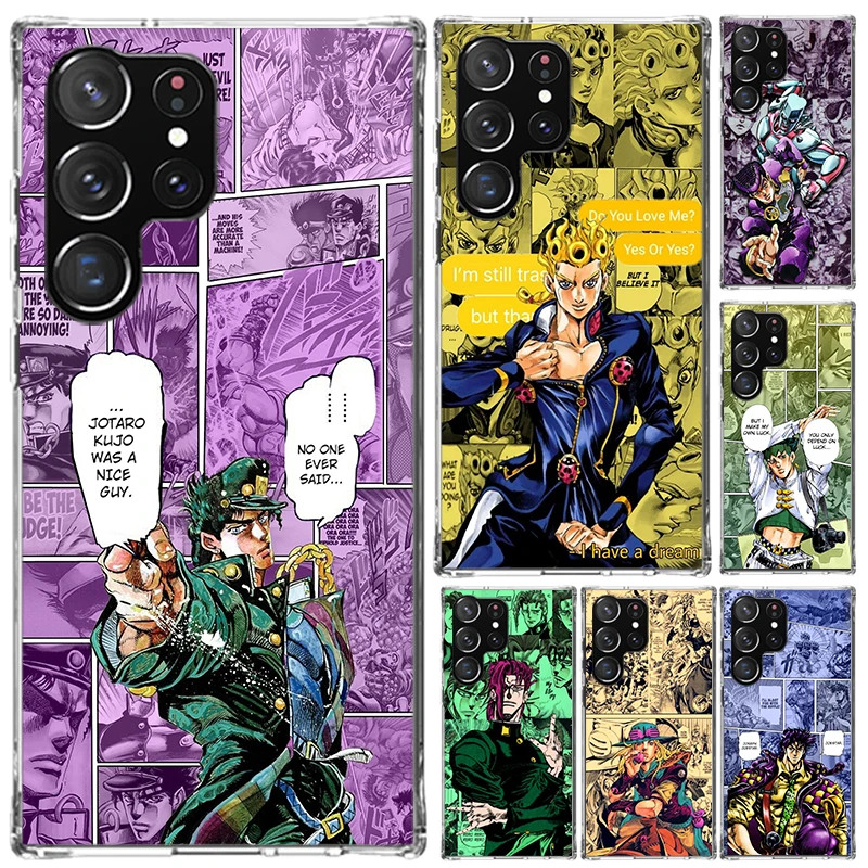 Чехол для телефона с аниме JoJo ODD Adventur Samsung Galaxy Note 20 Ultra 10 Plus 9 8 M12 M21 M30S M51 M52 J4 J6 + J8