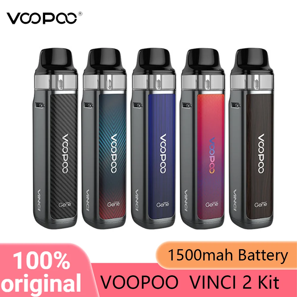 

Original VOOPOO VINCI 2 Kit 50W Smok Pod Vape 1500mah Battery 6.5ml Cartridge Fit PnP Coils Electronic Cigarette Vaporizer Kit