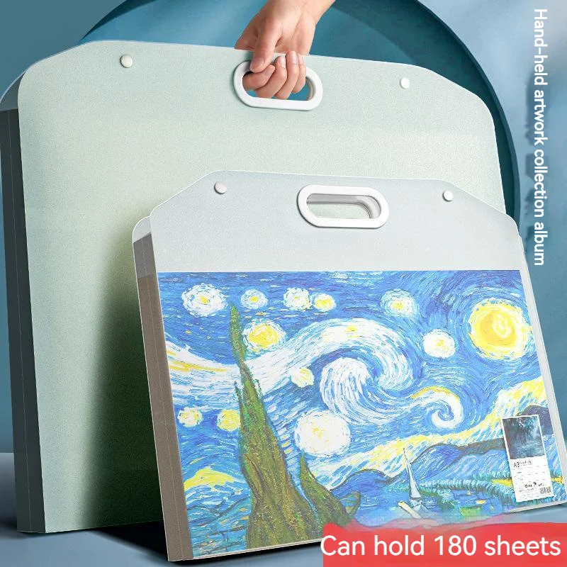 A3 4k Art Sketch Paper Storage Painting Bag Waterproof Handbag Photo Album Storage This Art Painting Folder Data Storage Box images - 6