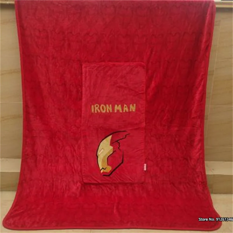 

Marvel Iron Man Flannel Blanket 3D Digital Printed Adult Children Baby Comfortable Soft Bedroom Office Sofa Bed Nap Blanket