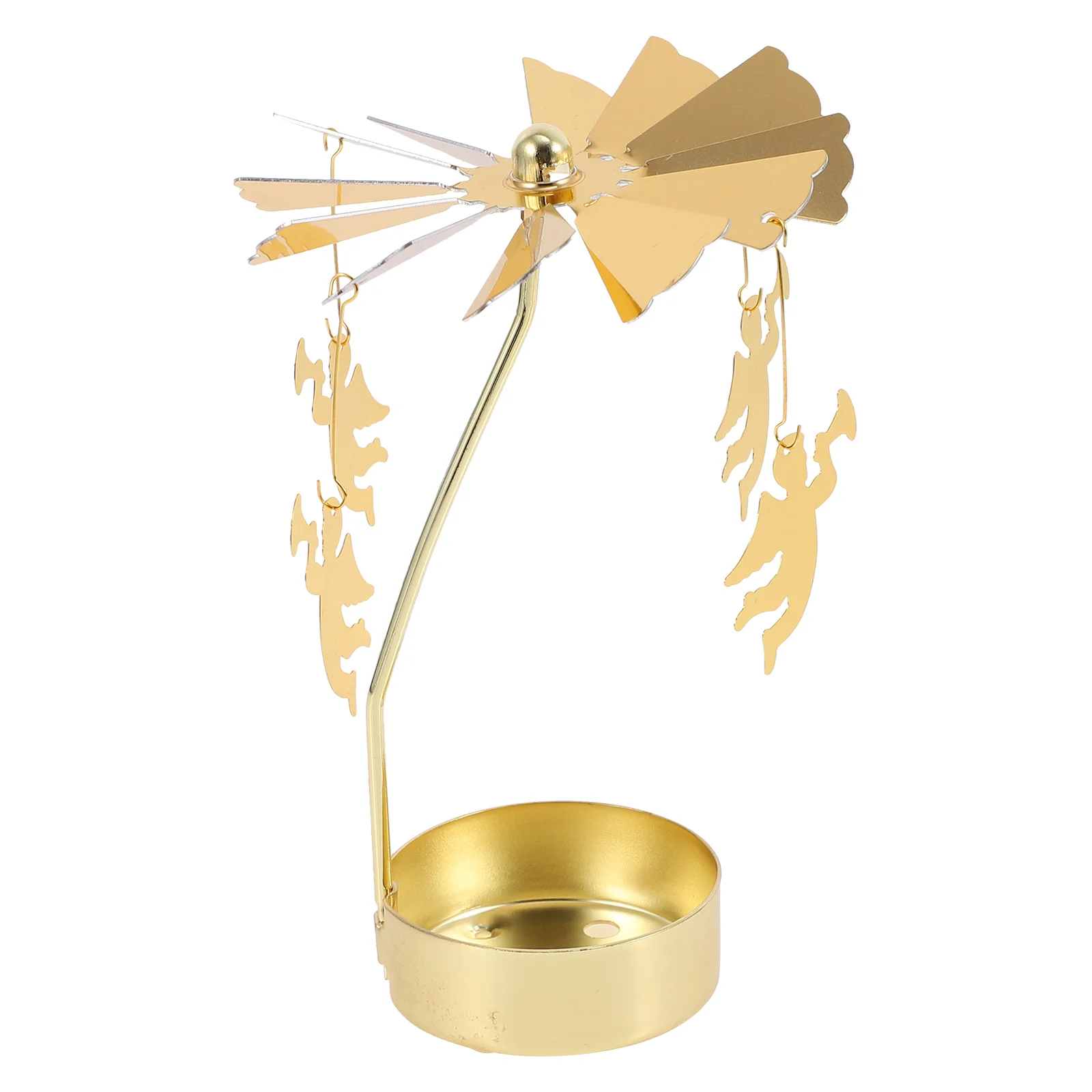 

Holder Rotary Christmas Candlestick Rotating Stand Holders Iron Metal Tabletop Light Tea Decorative Style Candleholder Nordic