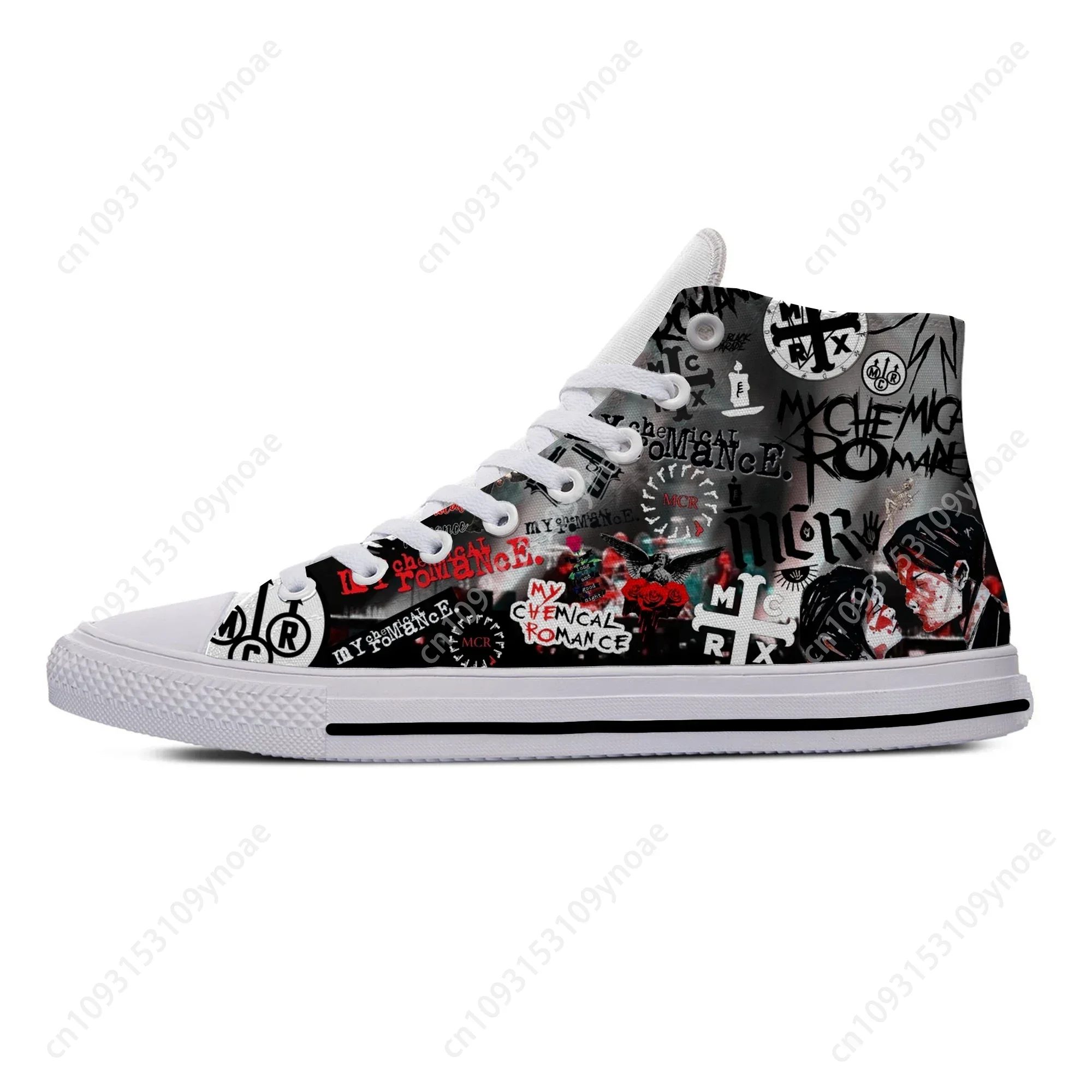 Hot Summer My Chemical Romance MCR Rock Band Funny Casual Shoes High Top Lightweight Men Women Sneakers Breathable Board