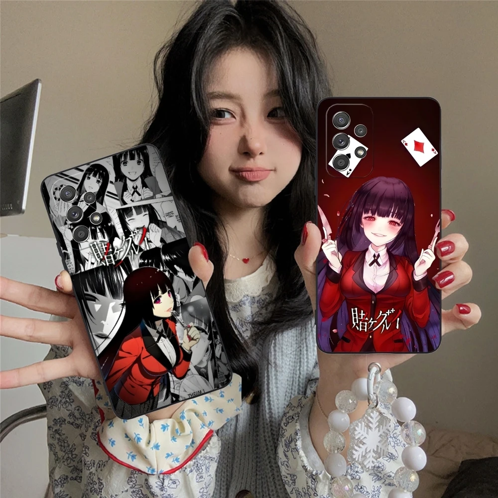 Kakegurui Yumeko Mobile Cell Phone Case for Samsung Galaxy A73 72 71 70 55 54 53 52 35 34 32 23 14 13 5G Black Cover Shell