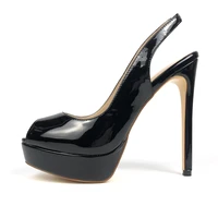 womens shoes solid peep toe high heels stiletto ankle straps pumps platform sandals big size wedding shoes party shoes 14cm