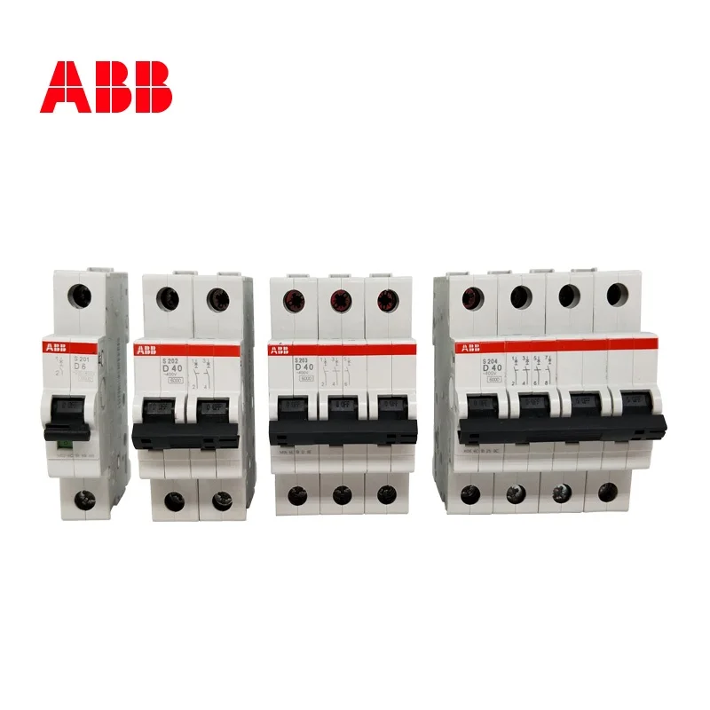 

ABB Miniature Circuit Breaker S201NA S202 1P+N 2P TYPE C 1A 2A 3A 4A 6A 10A 16A 20A 25A 32A 40A 50A 63A