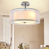Depuley 3-light Classic Semi Flush Mount Ceiling Light with Drum Shade Adjustable Height for Dining Room Bedroom E26 Base