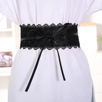 2022 ladies lace extra wide corset girdle dress shirt fashion sweet decoration belts for women luxury designer brand black red