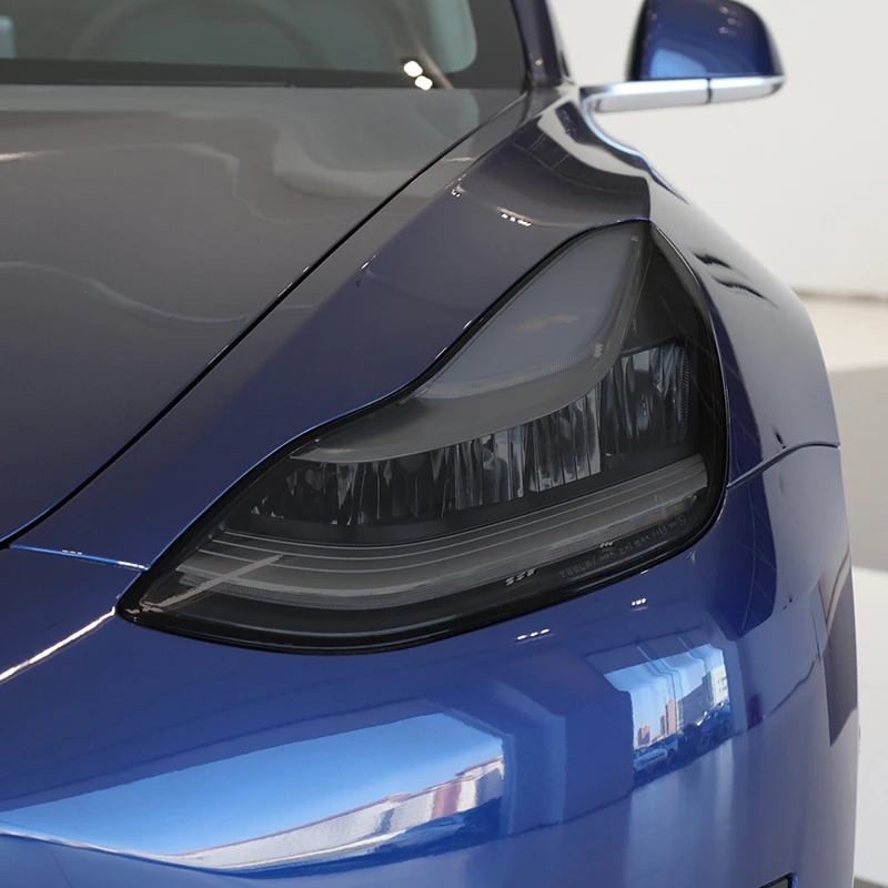 Car Headlight Taillight Tint TPU Protective Film Transparent Blackened Decoration Sticker For Tesla Model 3 2021 2017-On