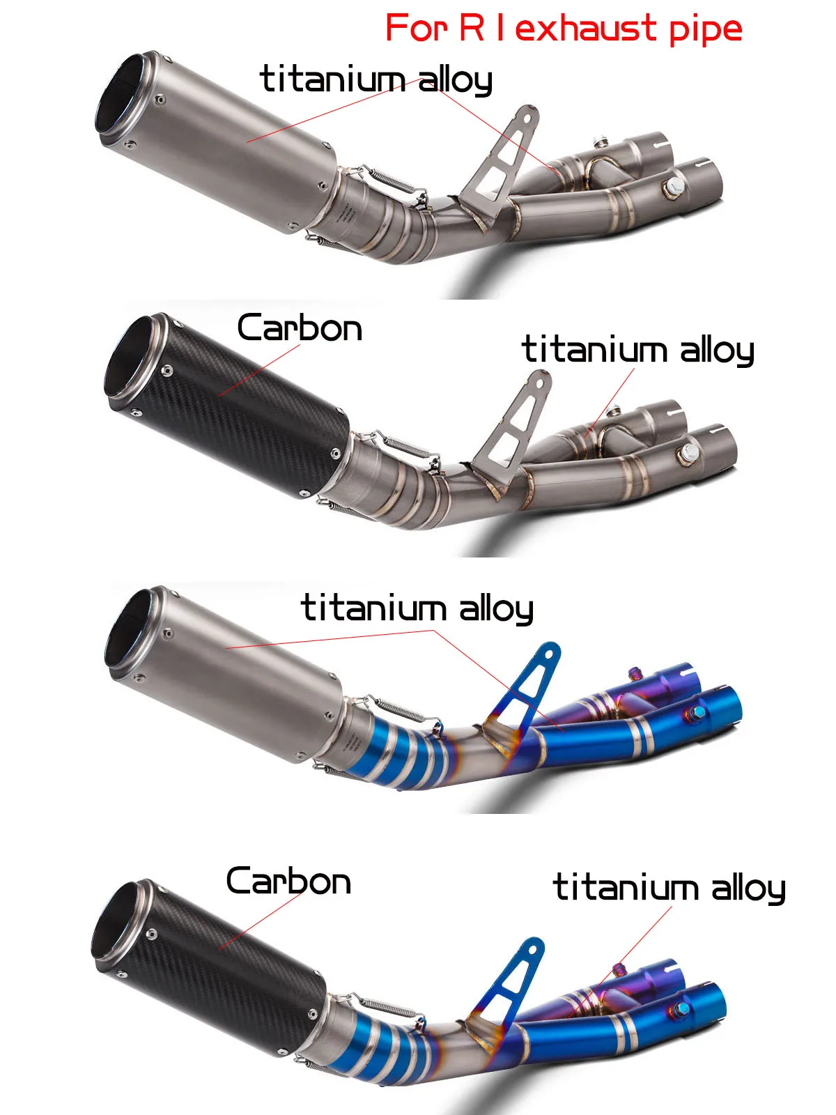 

Motorcycle exhaust system for R1 r1 exhaust pipe titanium alloy line pipe sports motorcycle leaks atv muffler