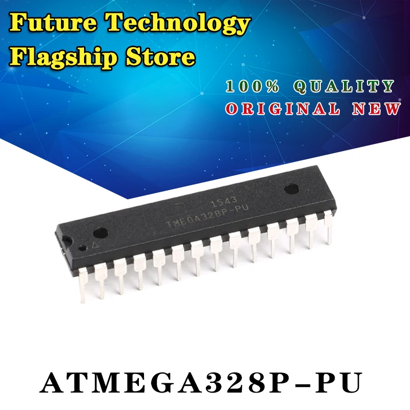 

CHIP de ATMEGA328P-PU ATMEGA328, microcontrolador MCU AVR 32K 20MHz, FLASH DIP-28, 1 unids/lote