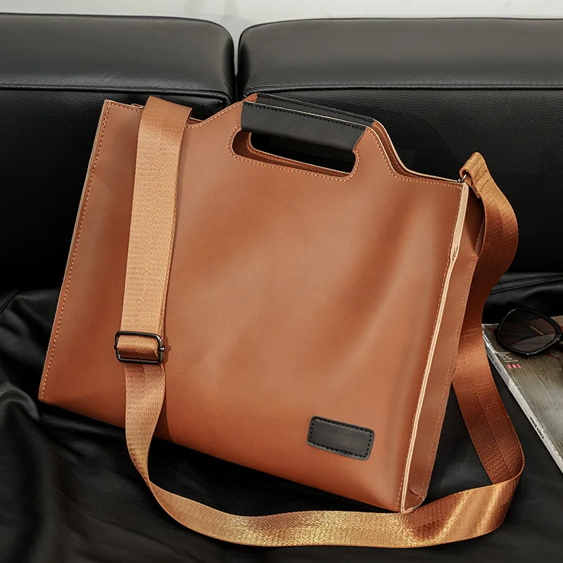 

Business Retro Luxury PU Leather Men Briefcase Casual Handbag Laptop Shoulder Messenger Bag