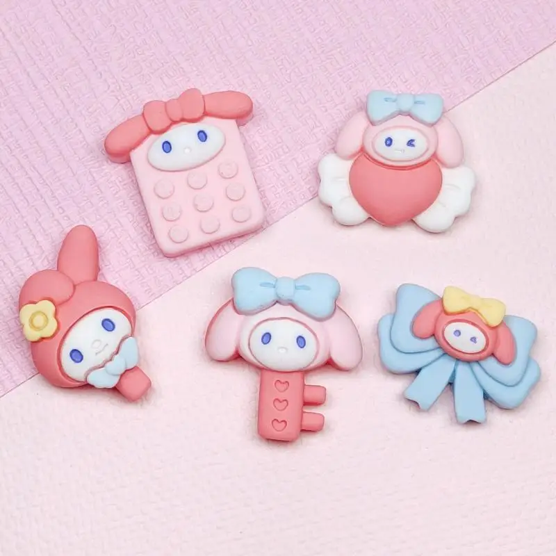 

10Pcs 2022 New Kawaii Cute Sanrio Mymelody Bow Tie Diy Manual Accessories Phone Case Cute Girl Christmas Gift For Children