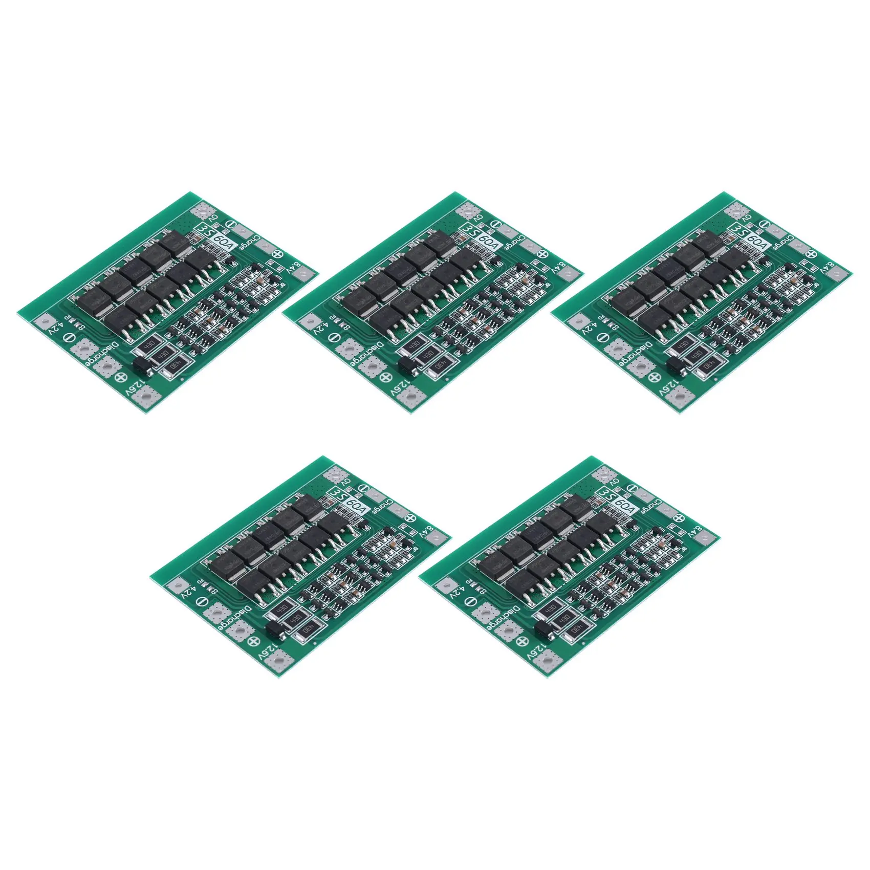 

5PCS 3S 60A Li-Ion Lithium Battery Charger Protection Board 18650 BMS for Drill Motor 11.1V 12.6V/14.8V 16.8V