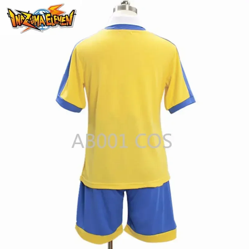 Новый Inazuma Eleven Raimon School Золотой футбольный трикотаж Косплей Костюм
