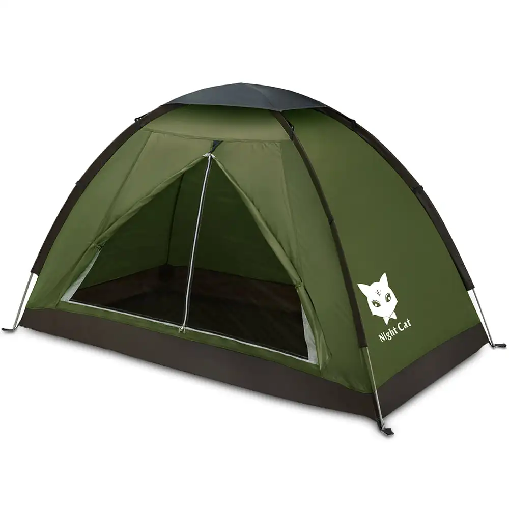 

Night Backpacking Tent for One 1 to 2 Persons Lightweight Waterproof Camping Hiking Tent for Adults Kids Scouts Setup Single La