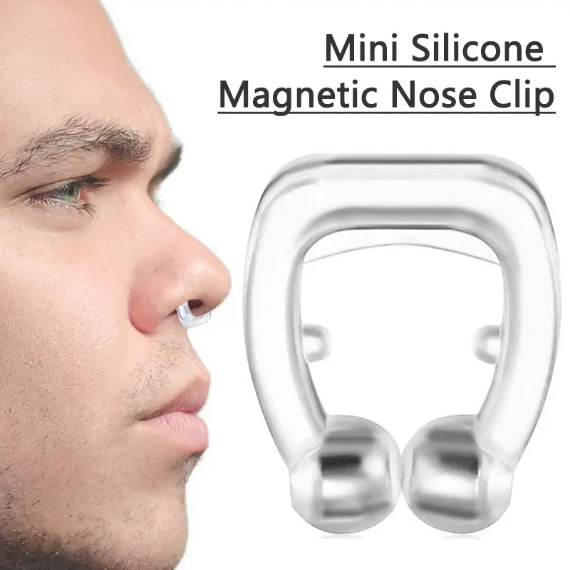 

Magnetic Anti Snore Device Silicone Stop Snoring Nose Clip Sleeping Aid Guard Tool Prevents Snoring Improve Sleep