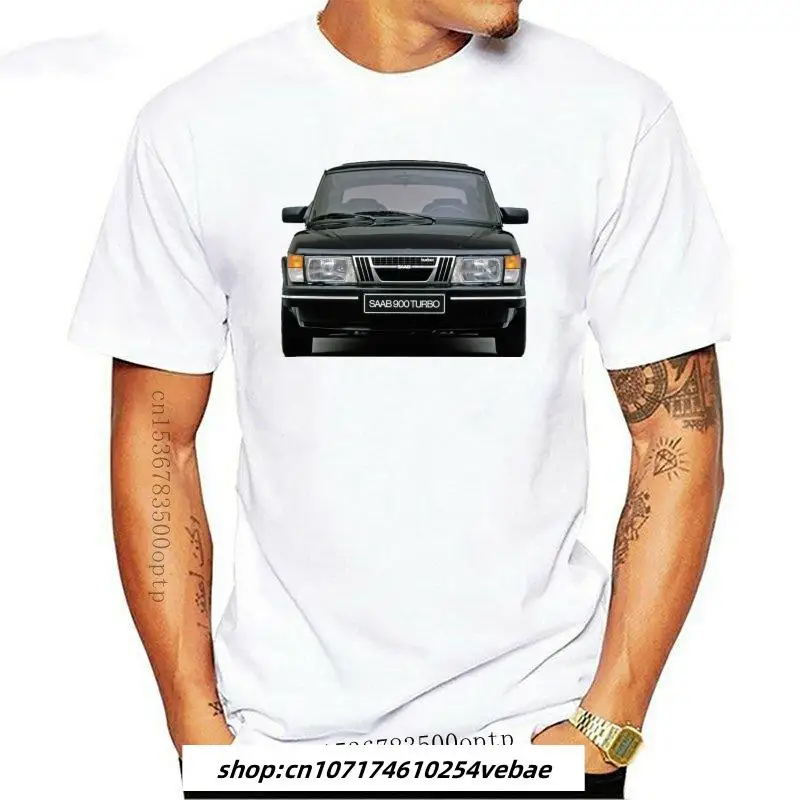 

Kaus Pria Baru SAAB 900 Turbo Hitam Kaus Uniseks Kaus Cetak Atasan