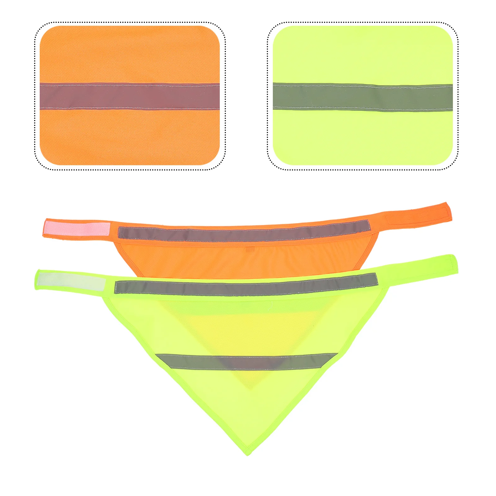 

Dog Bandana Scarf Reflective Pet Puppy Bandanas Dogs Bib Safety Cat Orange Neckerchief Bibs Collar Triangle Vest Stripe Camping