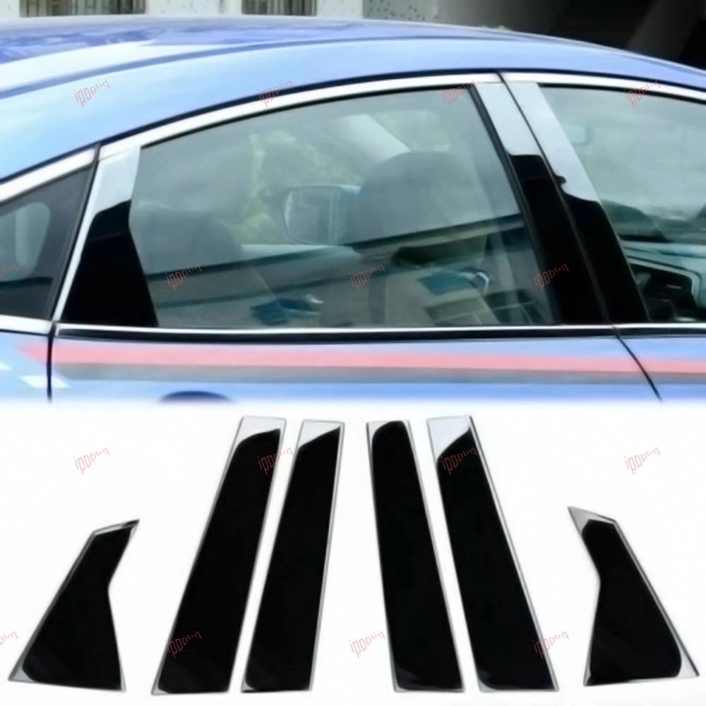 

6 шт., защитные декоративные наклейки на окно Honda Civic 2016-2018