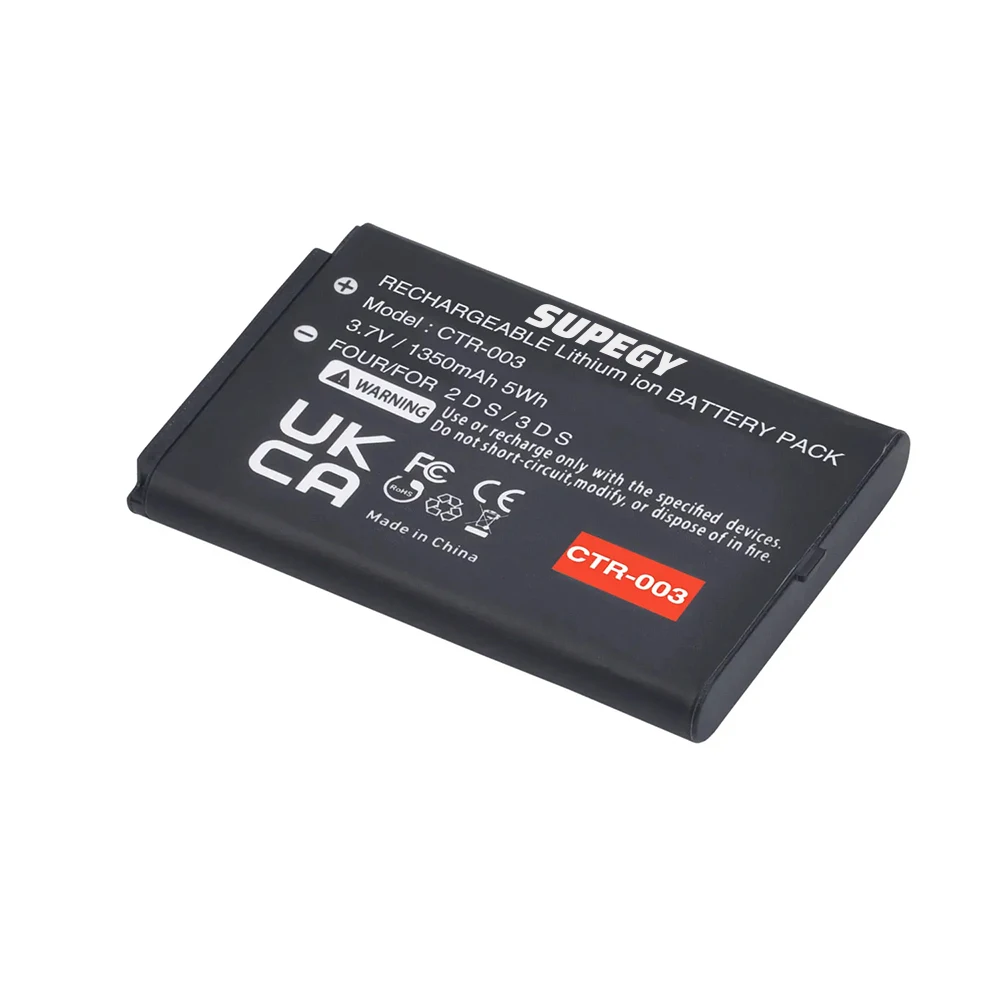 Фото 4 аккумулятора 1350 мАч CTR 003 CTR-003 для беспроводных контроллеров Nintendo 2DS, 3DS, 2DS XL CTR-A-AB №3