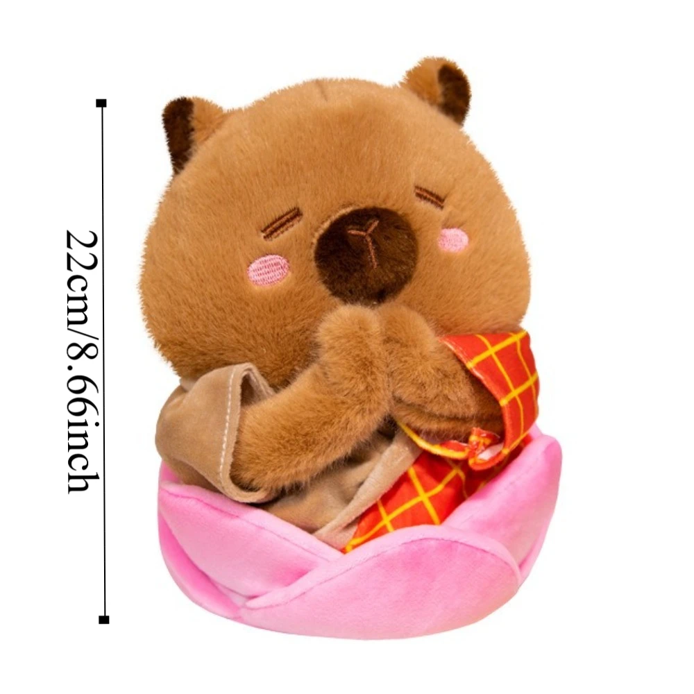 Шакьямуни капибара плюшевая игрушка попкорн халат монаха кукла пушистый цветок