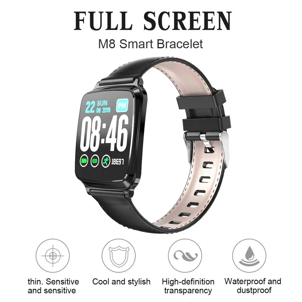 M8 Smart Watch Heart Rate Monitor Fitness Tracker IP67 Alarm Clock Wristband a Sedentary Reminder Intelligent Health Life |