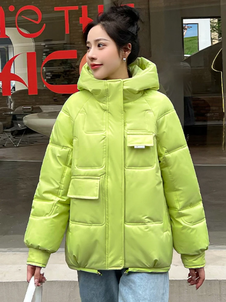 Winter Puffer Jacket for Women 2022 Hooded Cotton Padded Solid Super Warm Oversized Bubble Coat Top Quality Factory Supply Sales
