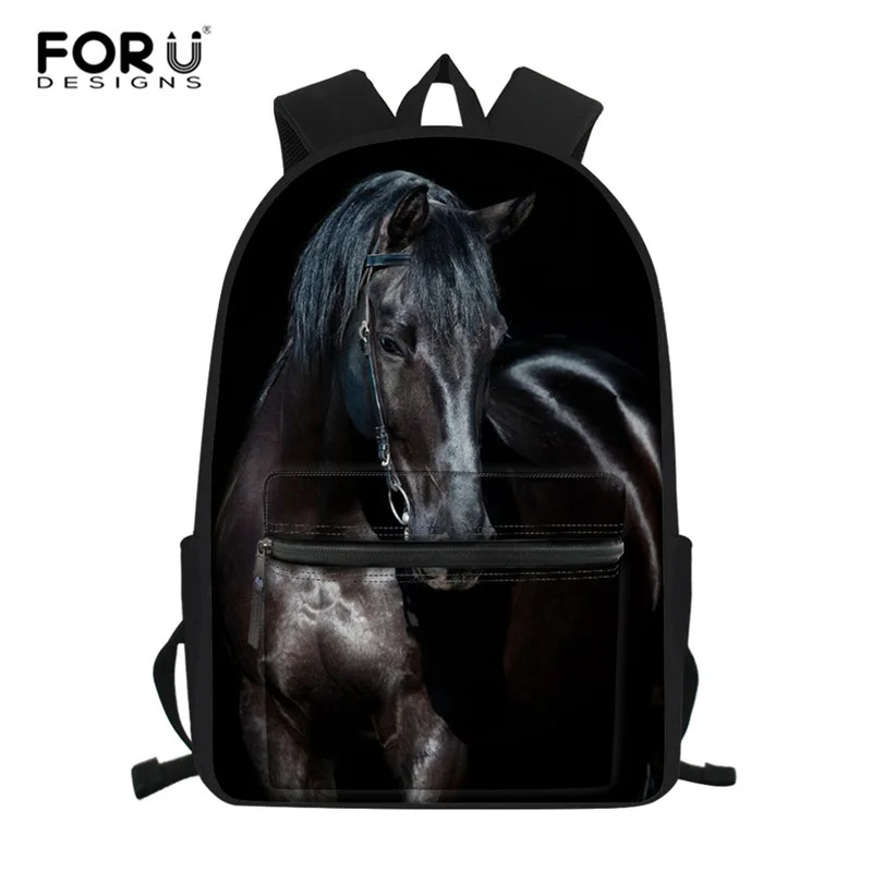 

Black Horse School Bag Set For Teen Boys Girls Cute Student Kids Schoolbag Primary Children Bookbag Mochila Gift