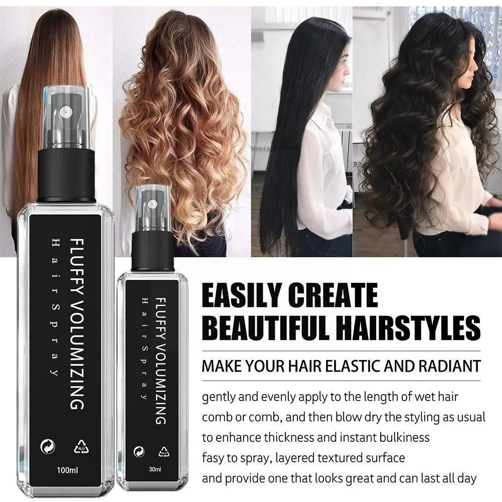 

100/30ml Fluffy Volumizing Hair Spray Fluffy Hair Styling Spray Spray Hair Voluming Gel Styling Fluffy Hair Spray A9o5