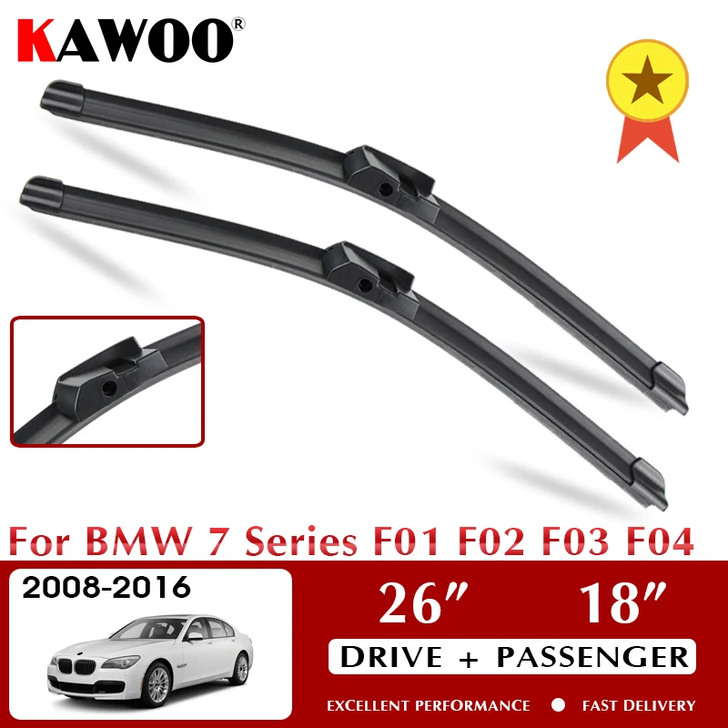 

Автомобильные щетки KAWOO стеклоочистителей для BMW серий 7 F01 F02 F03 F04 октября 2008-ноябрь 2016 лобовое стекло окна 26 "+ 18" LHD RHD