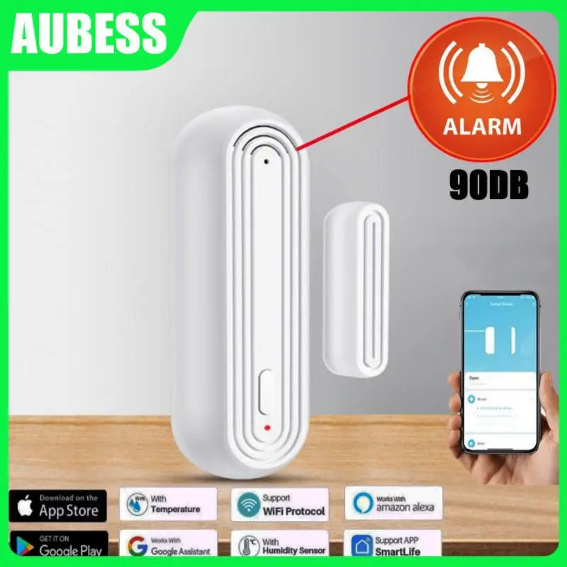 

Tuya WiFi Door Sensor Smart Home Security Alarm System Independence Alert Scene 90dB Siren APP Reminder Function Easy Install