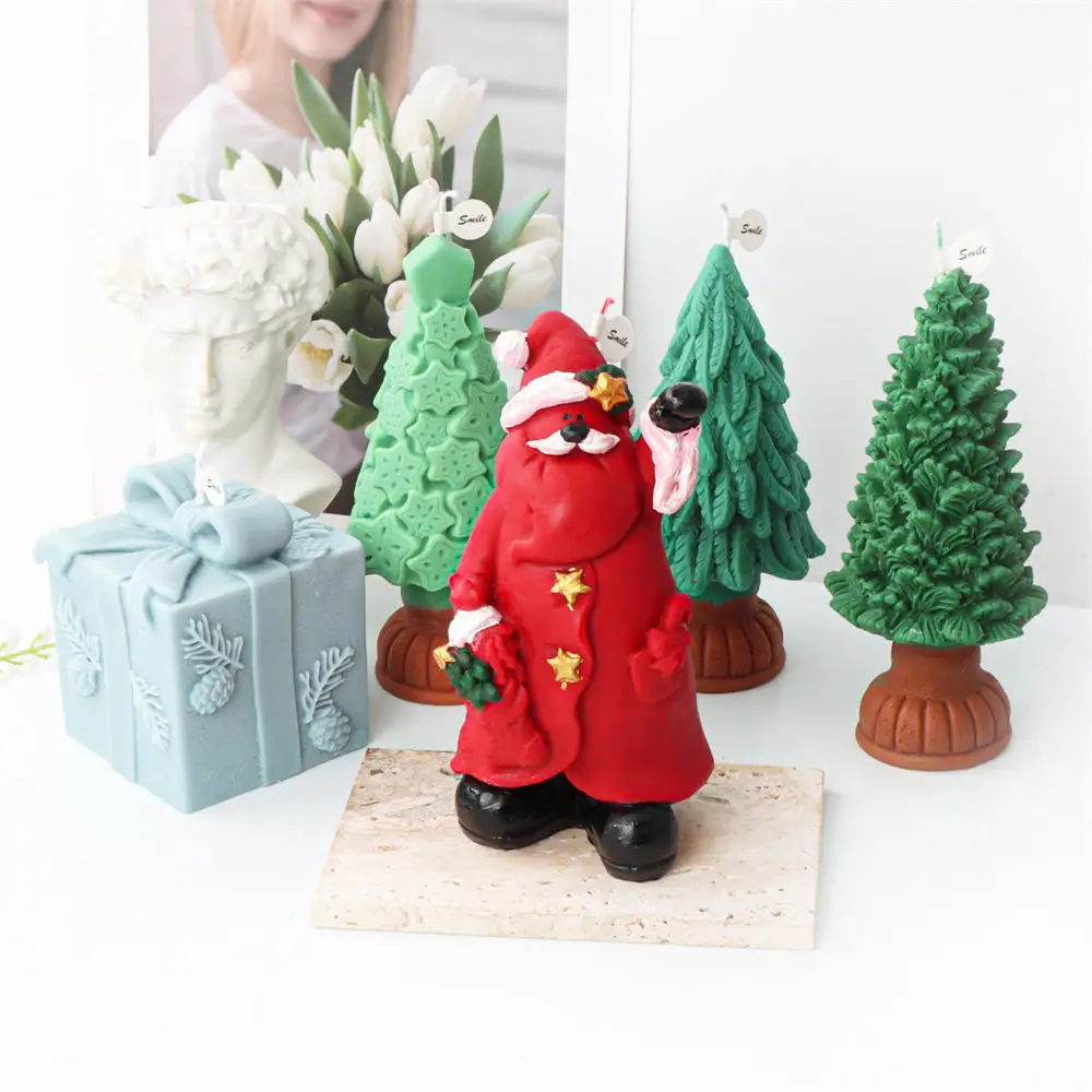 

Christmas Snowman Candle Mold DIY Chocolate Handmade Soap Plaster Resin Silicone Mould Home Decoration Handicrafts Making Tools