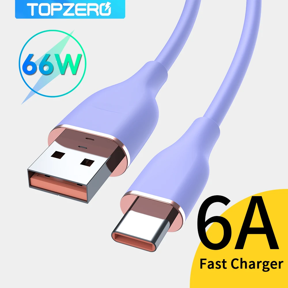 

6A usb c cable type c cable 66W Fast Charging Data Cord Charger usb cable c For Samsung s21 s20 A51 xiaomi mi 10 redmi note 9s