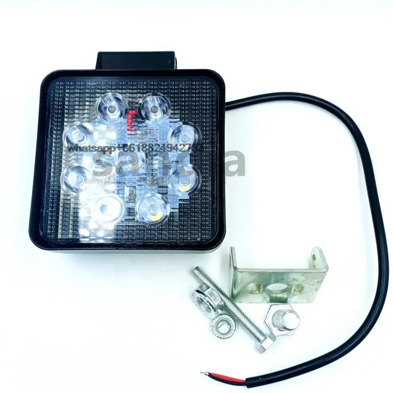 Экскаватор с высокой яркостью Рабочая лампа квадратные девять лампочек мощное