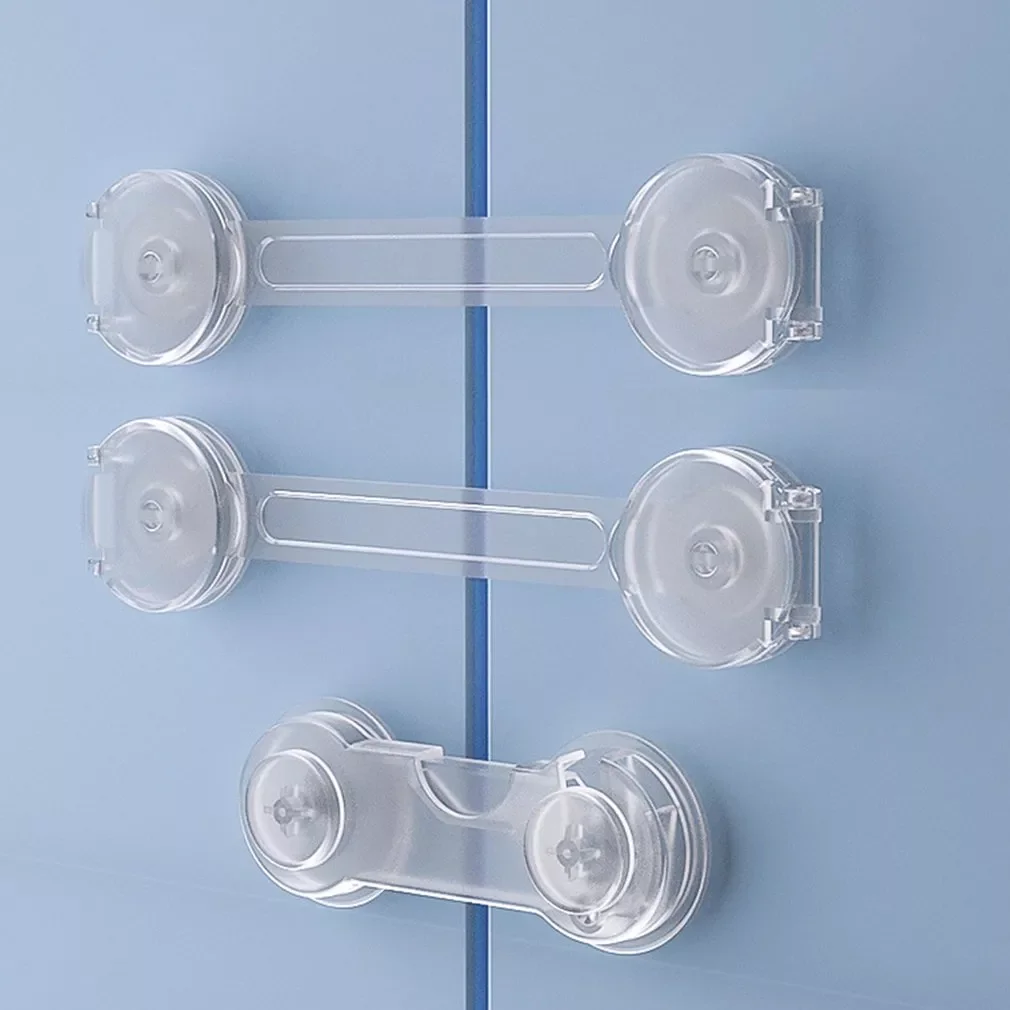 

5pcs Flexible Adjustable Children Safety Protection Drawer Pair Unlock Strap And Lock System Security Lock