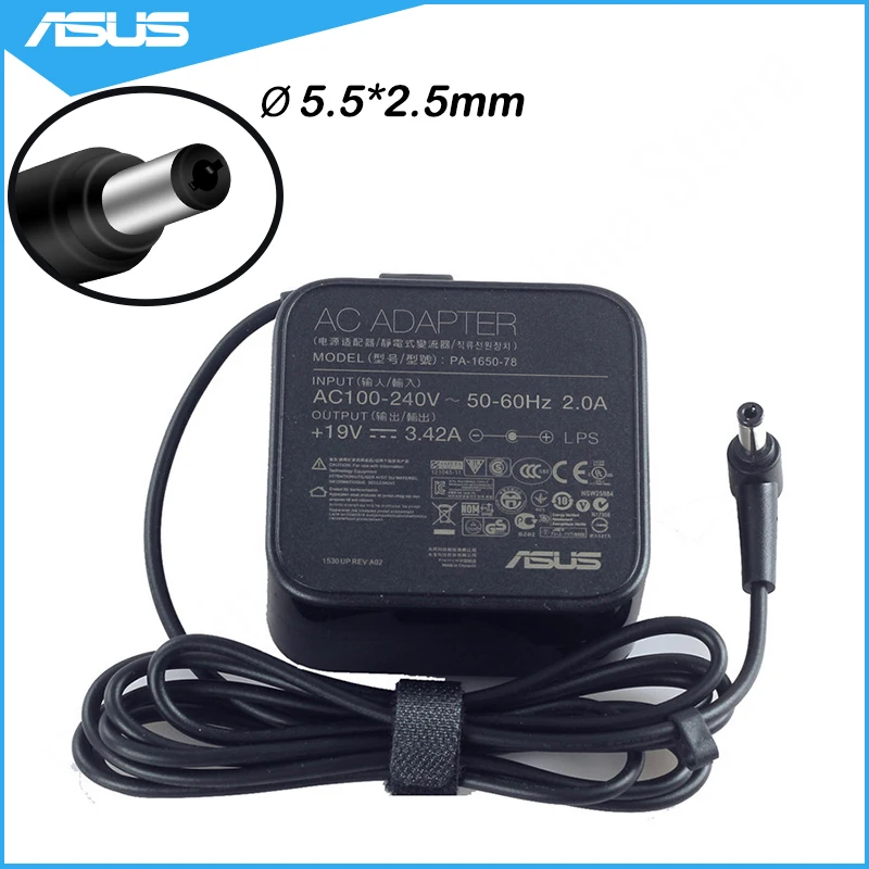 

19 в 5,5 а 65 Вт 2,5 * мм зарядное устройство для ноутбука, адаптер питания переменного тока для ASUS X551M X555L X555LA F555L X551MA X551CA X551C X550 X550C X550CA