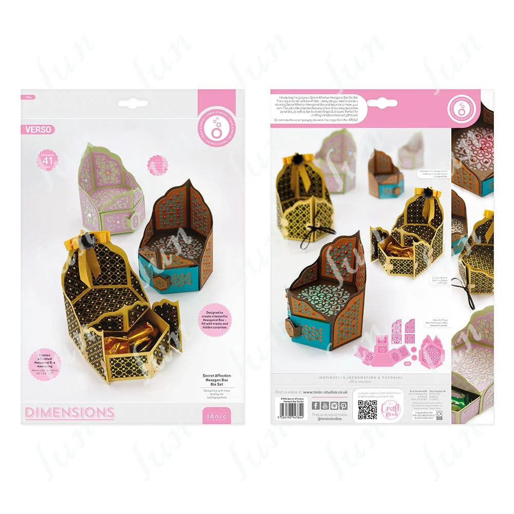 

Die Cutting Dies Sets 2023 New Hexagon Box Stencil for Diy Craft Making Greeting Card Scrapbooking Supplies Decoration Embossing