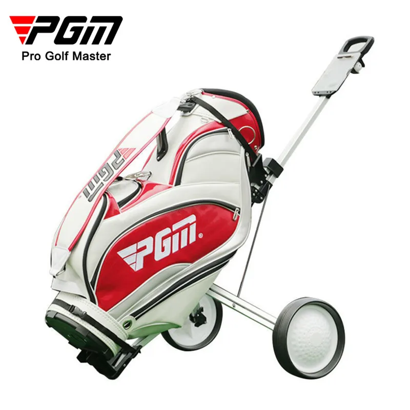 

Professional Folding 2-wheel Trolley for Golf Bag Outdoor Golf Sport Training Match Airport Luggage Check Cart Stroller