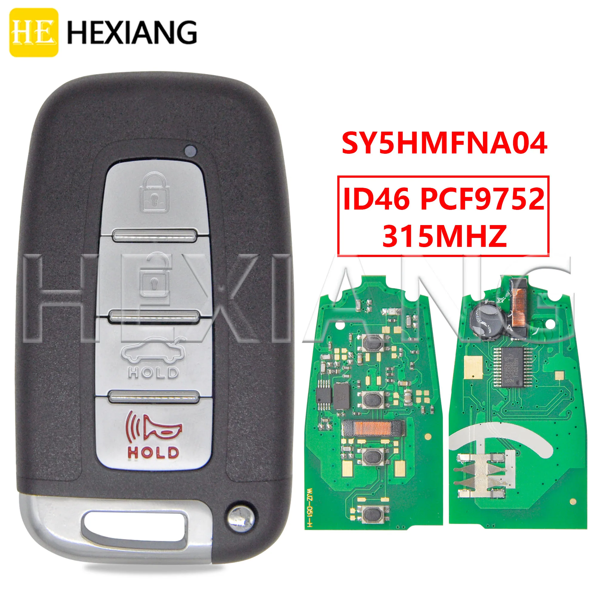 

HE ID46 PCF7952 315 МГц автомобильный дистанционный ключ без ключа SY5HMFNA04 для Hyundai Elantra Sonata Azera Genesis Veloster Equus Tucson
