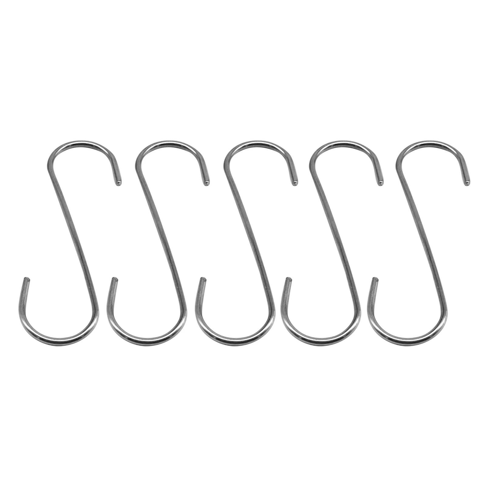 

5pcs/pack Stainless Steel Work Shop Garden Home Strong Hotel Load Bearing Bathroom S Hook Kitchen Accessories Bird Feeder Hanger