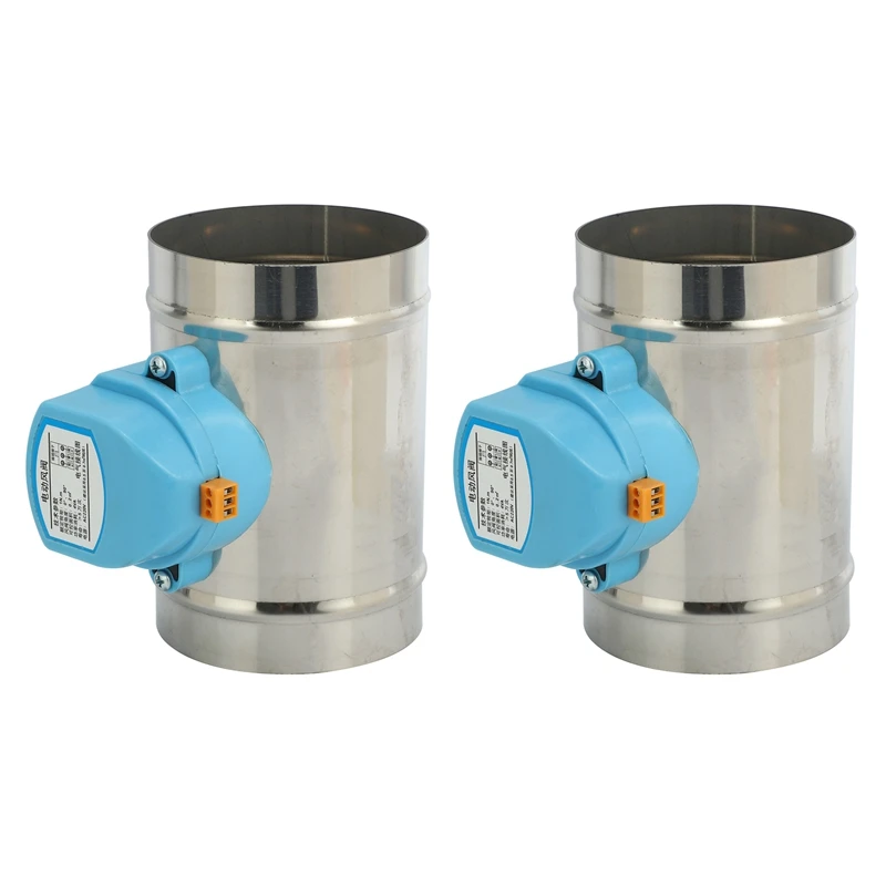

2X 4 Inch 220V 100Mm Stainless Steel Solenoid Valve Stainless Steel Air Valve Air Volume Control Electric Air Valve