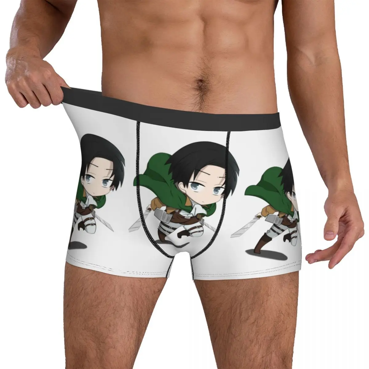 

Levi Ackerman Underwear zeke season 4 erwin pieck mikasa armin Man Panties Sublimation Funny Boxershorts Hot Shorts Briefs 2XL