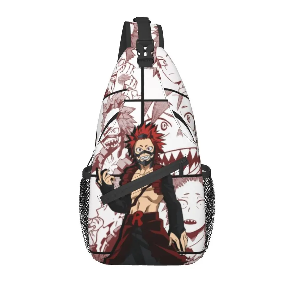 

Kirishima Eijiro Anime Collage Sling Crossbody Chest Bag Men Fashion My Hero Academia Shoulder Backpack for Hiking