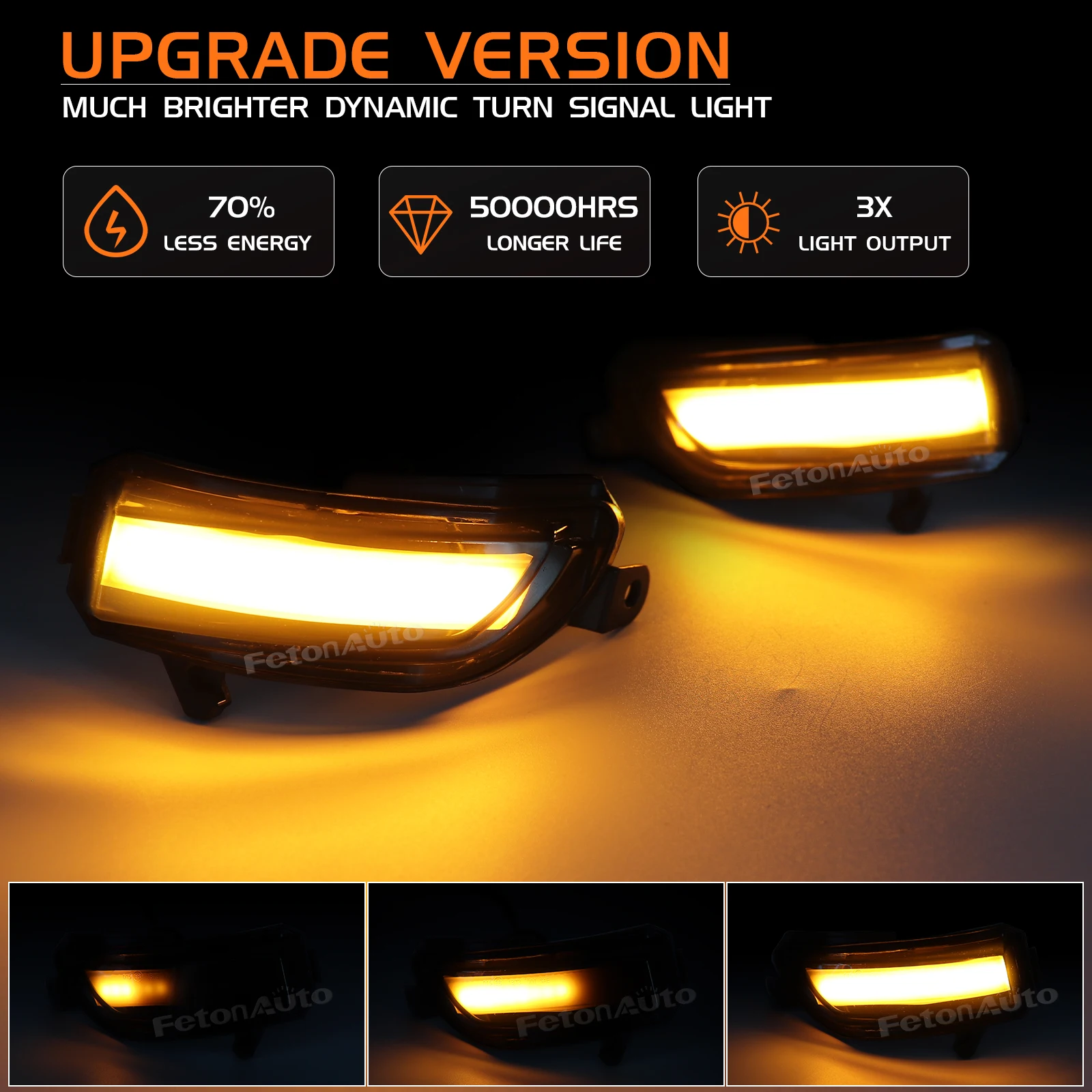 Светодиодный динамический индикатор мигалка зеркало заднего вида указатель