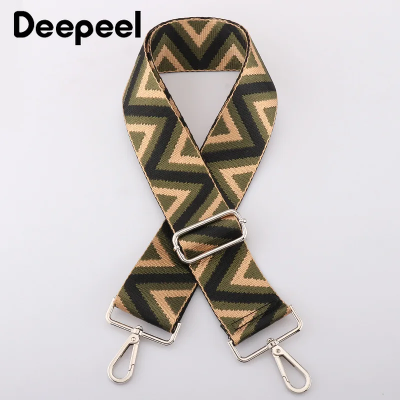 

Deepeel 5cm Colored Striped Wide Strap 75-135cm Adjustable Women One-shoulder Crossbody Bag Straps Replacement Bags Accessories